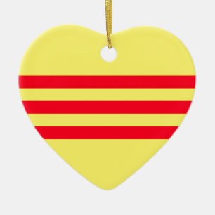 Flagge von Südvietnam Keramik Ornament