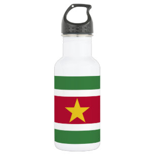 Flagge von Surinam Edelstahlflasche