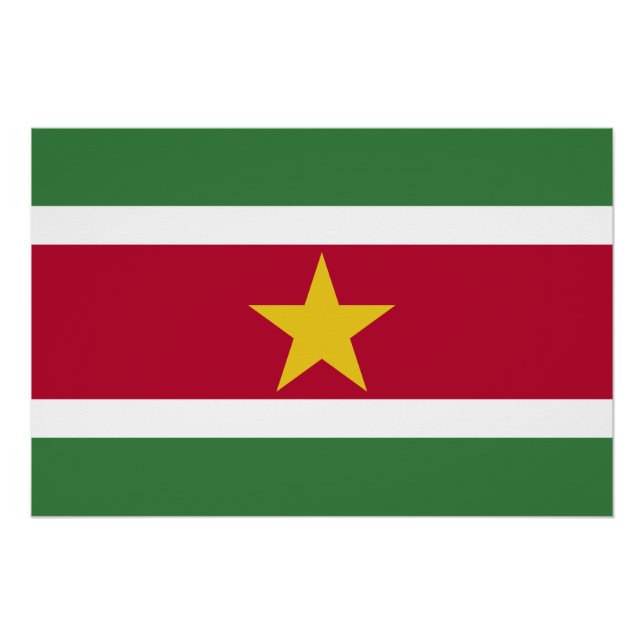 Flagge von Surinam Poster (Vorderseite)