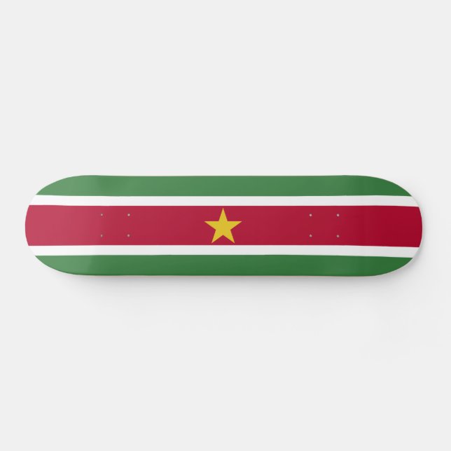 Flagge von Surinam Skateboard (Horizontal)