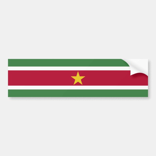 Flagge von Suriname Autoaufkleber (Vorne)