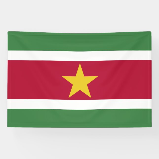 Flagge von Suriname Banner (Horizontal)