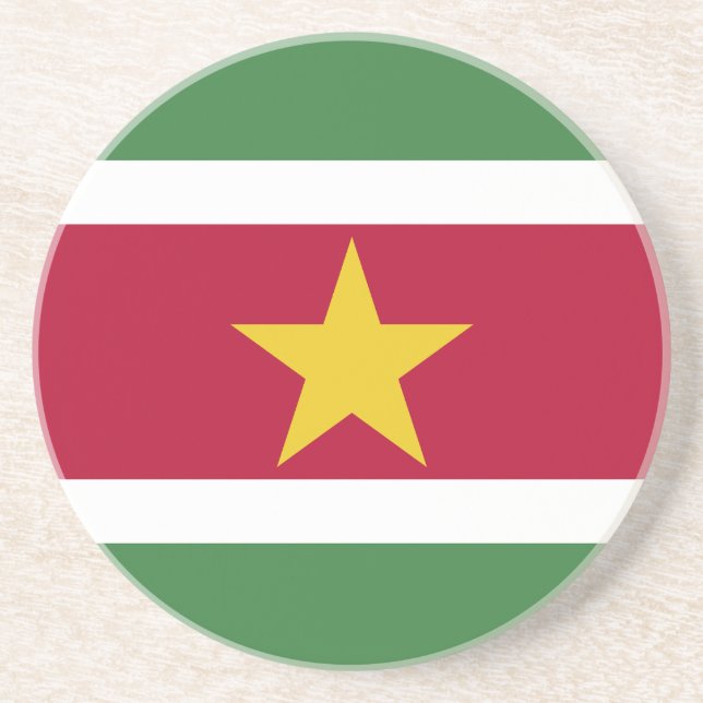 Flagge von Suriname Getränkeuntersetzer (Vorne)