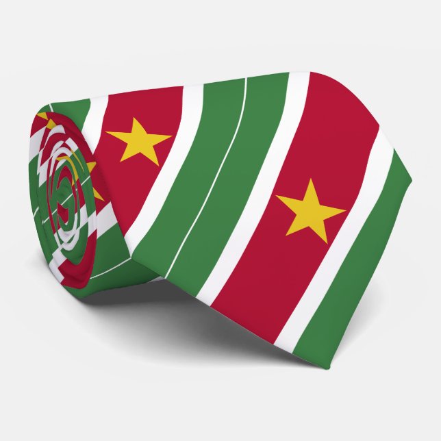 Flagge von Suriname Krawatte (Gerollt)