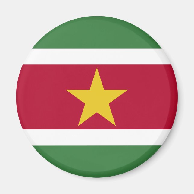 Flagge von Suriname Magnet (Vorne)