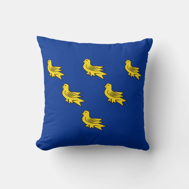 Flagge von Sussex Throw Kissen (Vorderseite)