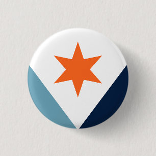 Flagge von Syrakus, New York Button