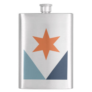 Flagge von Syrakus, New York Flachmann