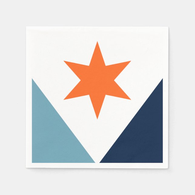 Flagge von Syrakus, New York Serviette (Vorderseite)