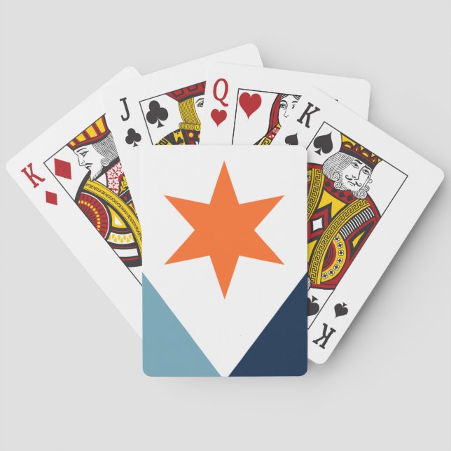 Flagge von Syrakus, New York Spielkarten (Rückseite)