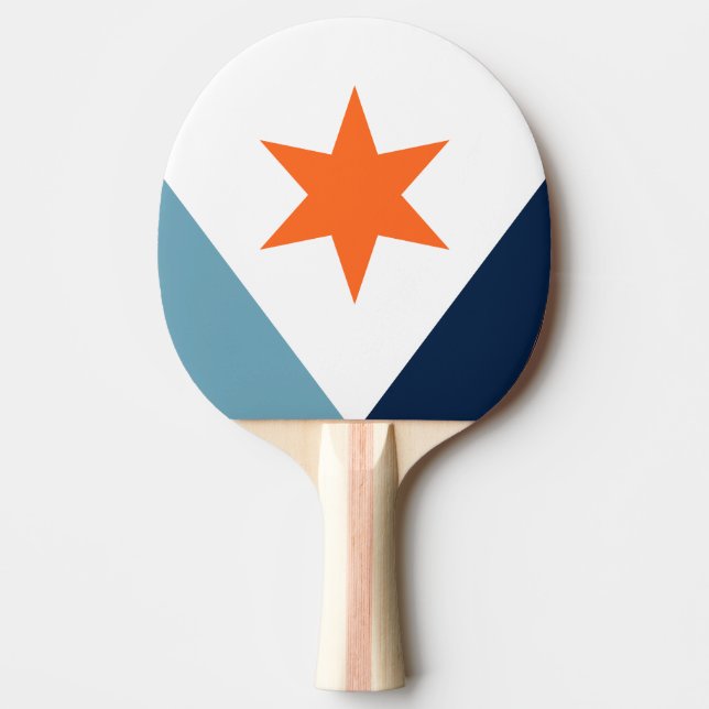 Flagge von Syrakus, New York Tischtennis Schläger (Vorderseite)