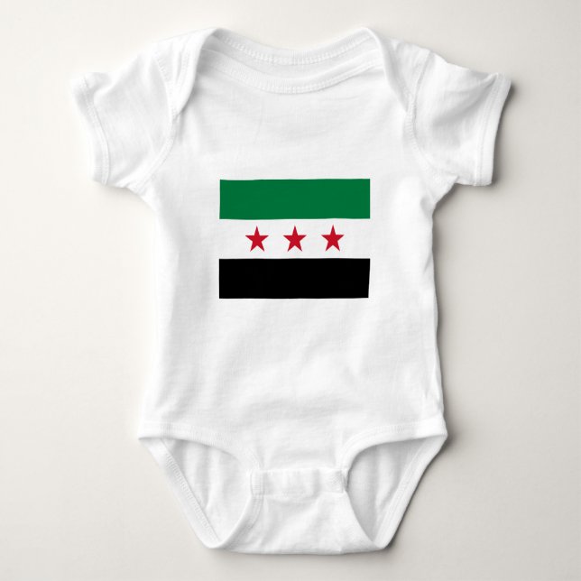 Flagge von Syrien - syrische Unabhängigkeitsflagge Baby Strampler (Vorderseite)