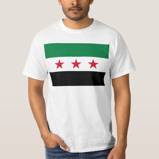 Flagge von Syrien - syrische Unabhängigkeitsflagge T-Shirt (Vorderseite)