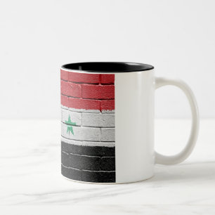 Flagge von Syrien Zweifarbige Tasse