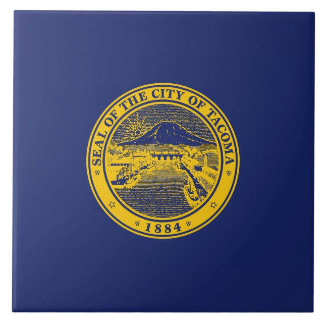 Flagge von Tacoma (Washington City) Fliese (Vorderseite)