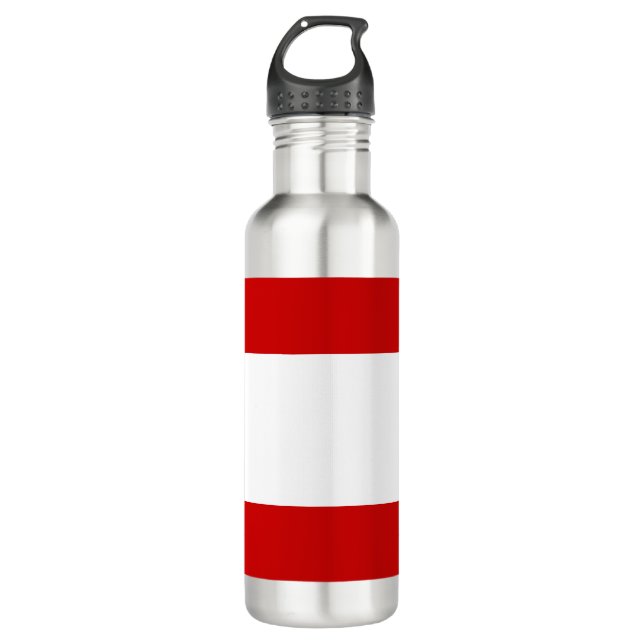 Flagge von Tahiti Edelstahlflasche (Vorderseite)