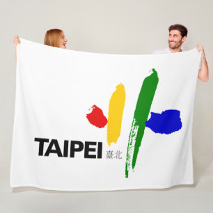 Flagge von Taipei City (Taiwan) Fleecedecke
