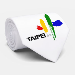 Flagge von Taipei City (Taiwan) Krawatte