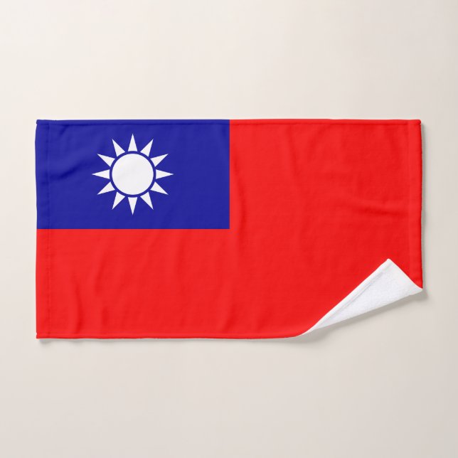 Flagge von Taiwan Badhandtuch Set (Handtuch)