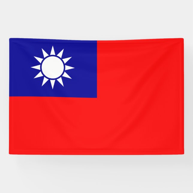 Flagge von Taiwan Banner (Horizontal)