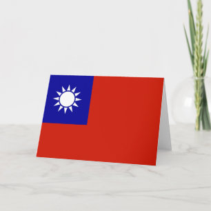 Flagge von Taiwan Dankeskarte