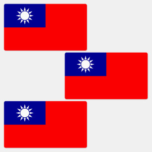 Flagge von Taiwan Etiketten