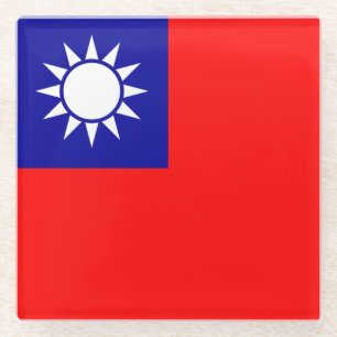 Flagge von Taiwan Glasuntersetzer