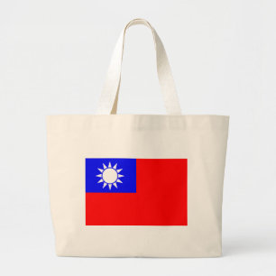 Flagge von Taiwan Jumbo Stoffbeutel