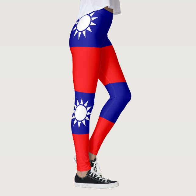 Flagge von Taiwan Leggings (Rechts)