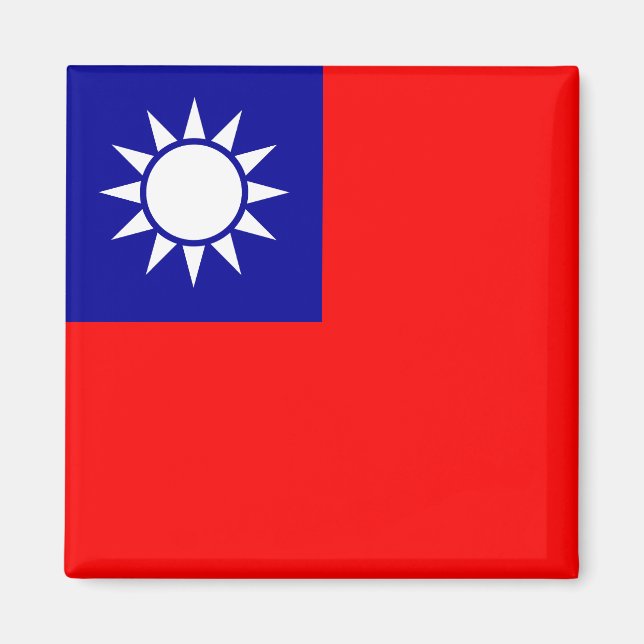 Flagge von Taiwan Magnet (Vorne)