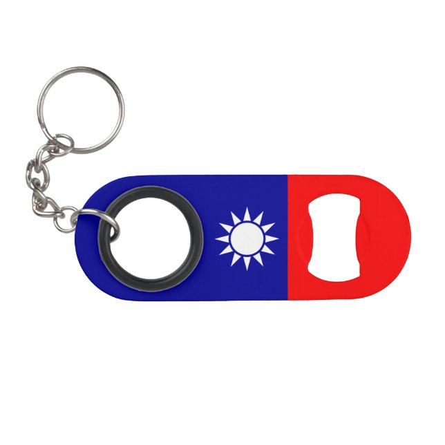 Flagge von Taiwan Mini Flaschenöffner (Vorderseite (Horizontal))