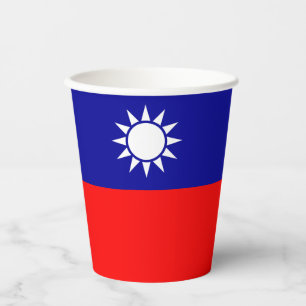 Flagge von Taiwan Pappbecher