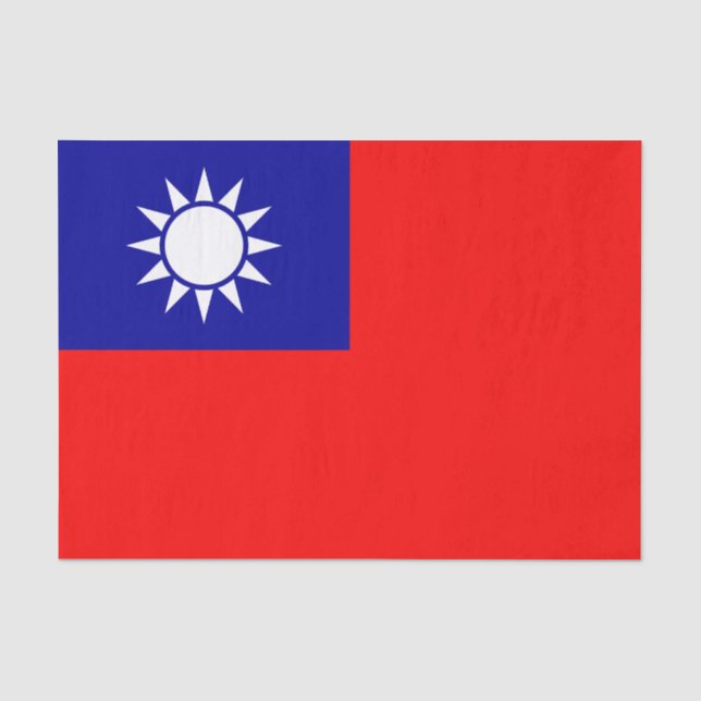 Flagge von Taiwan Seidenpapier (Vorderseite)