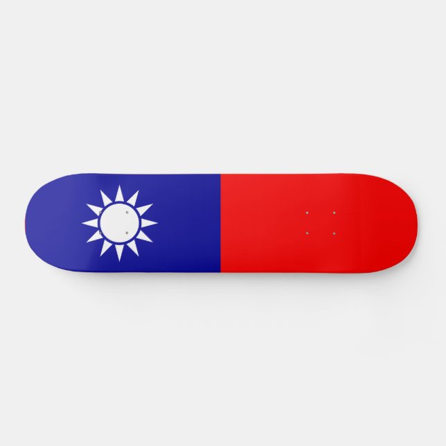 Flagge von Taiwan Skateboard (Horizontal)