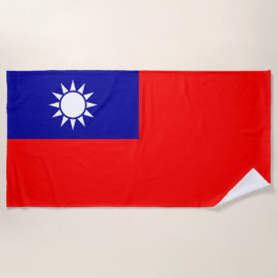 Flagge von Taiwan Strandtuch