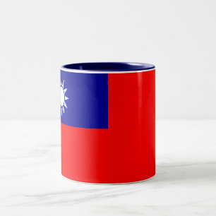 Flagge von Taiwan Zweifarbige Tasse