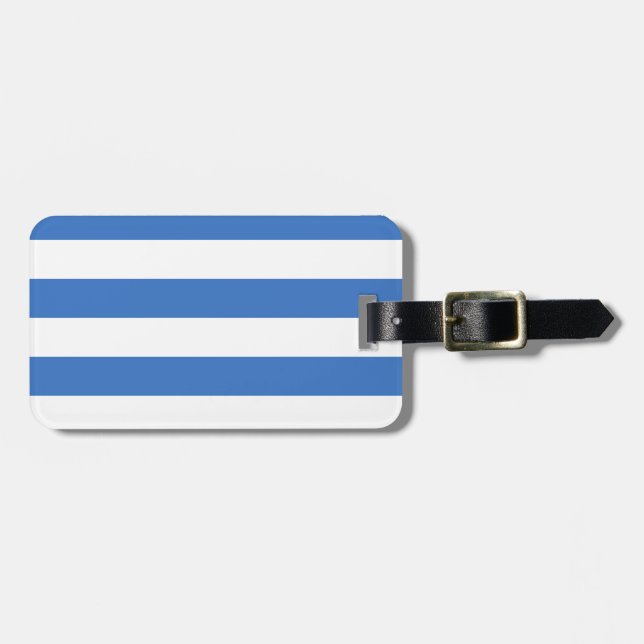 Flagge von Tallinn, Estland Gepäckmarke Gepäckanhänger (Vorderseite horizontal)