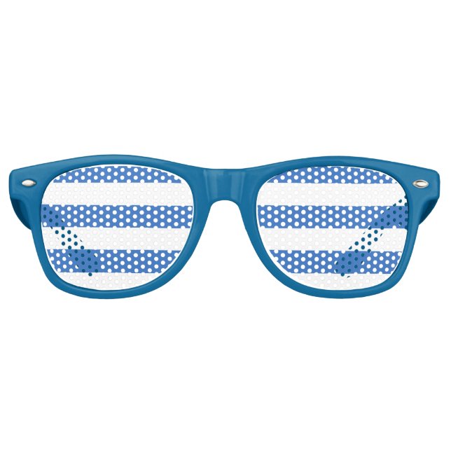 Flagge von Tallinn, Estland Retro-Sonnenbrille Partybrille (Vorderseite)