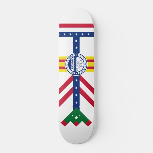 Flagge von Tampa, Florida Skateboard (Vorderseite)