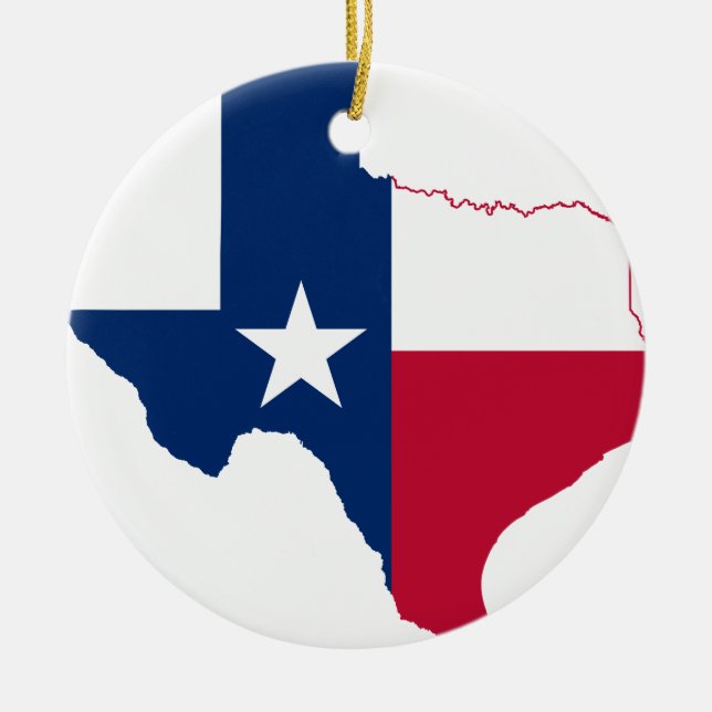 Flagge von Texas Keramikornament (Vorne)