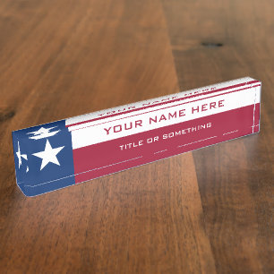 Flagge von Texas Namensplakette
