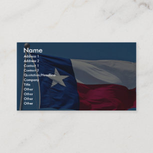 Flagge von Texas Visitenkarte