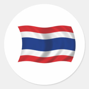 Flagge von Thailand Runder Aufkleber