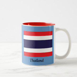 Flagge von Thailand Zweifarbige Tasse