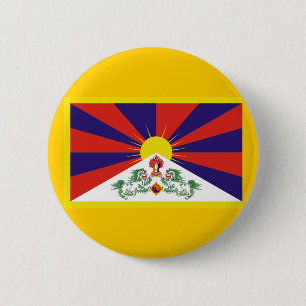 Flagge von Tibet Button