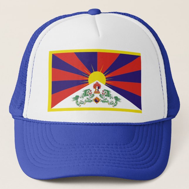 Flagge von Tibet Truckerkappe (Vorderseite)