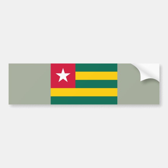 Flagge von Togo Autoaufkleber (Vorne)