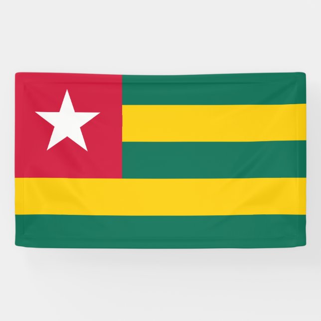 Flagge von Togo Banner (Horizontal)