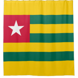 Flagge von Togo Duschvorhang