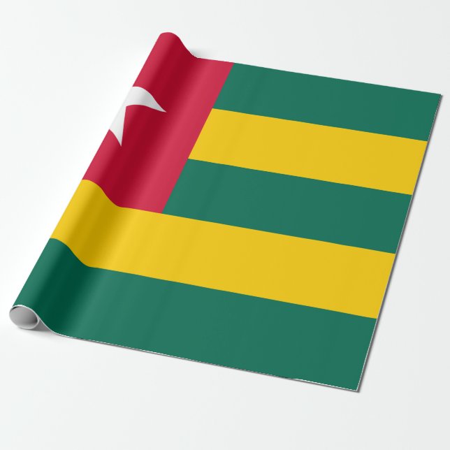 Flagge von Togo Geschenkpapier (Ungerollt)
